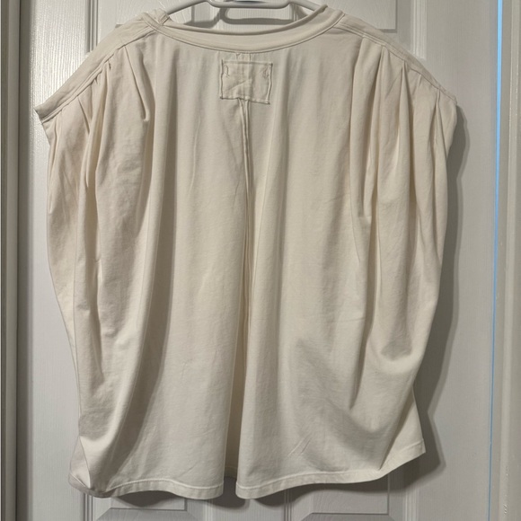 We The Free XL White Pleated Tee - Picture 4 of 4